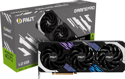 Видеокарта GF RTX 4070 12GB GDDR6X GamingPro Palit (NED4070019K9-1043A)