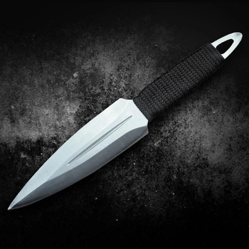Нож Метательный Серебряный Стрела Листовидной формы