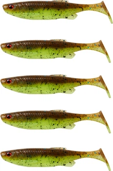 Силикон Savage Gear Fat Minnow T-Tail 130 мм 20.0 г Chartreuse Pumpkin (5 шт/уп) (18544325)
