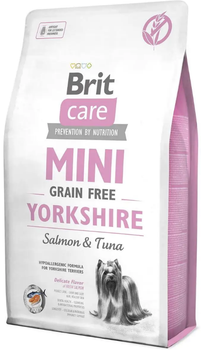 Беззерновой корм для йоркширских терьеров с лососем и тунцом Brit Care Mini GF Yorkshire 2 кг