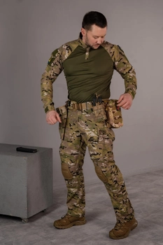 Тактические брюки рип-стоп с карманами для наколенников SM Group розмір 3XL Мультикам