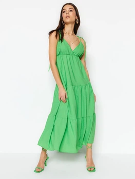 Сарафан жіночий Trendyol TWOSS23EL00025 38 Green (8683048233832)