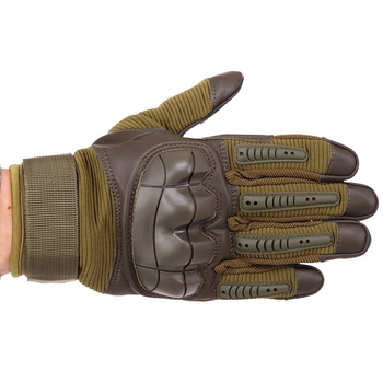 Перчатки тактические с закрытыми пальцами Zelart Heroe 8797 размер XL Olive