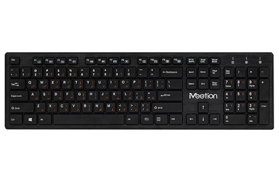 USB бездротова клавіатура MEETION Ultrathin WK841 чорна UA EN