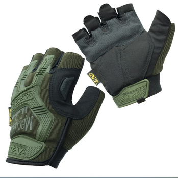Тактические перчатки беспалые M-Pact Glove с липучкой на запястье Olive L