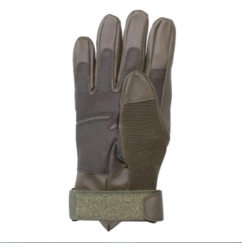Тактичні повнопалі рукавиці BlackEagle з захистом пальців Олива М