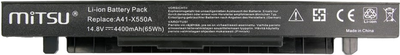 Акумулятор Mitsu для ноутбуків Asus 14.8 V 4400 mAh (BC/AS-X550H)