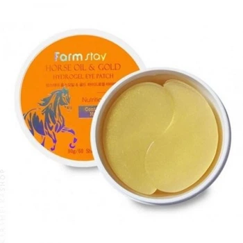 Патчи для глаз FarmStay с конским жиром HORSE OIL & GOLD HYDROGEL EYE PATCH - 60 шт.