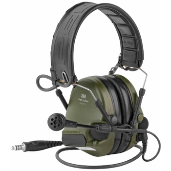 Військові навушники активні 3M PELTOR ComTac VI NIB Headset NATO wired Green вертикальні з 1 аудіовиходом J11