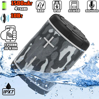 Портативная Bluetooth колонка Hopestar P1 Хаки