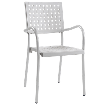 Кресло Papatya Karea белое, база алюминий