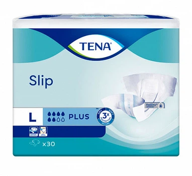 Подгузники для взрослых Tena Slip Plus Large 30 шт (92-144 см) 6 капель