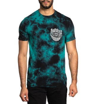 Футболка Affliction Long Road A24543 Teal Lightning Wash (A24543-TELI-S)