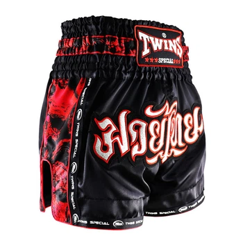Шорты для тайского бокса Twins TBS-SK1 Skull Black (TBS-SK1-BK-XL)