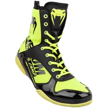 Боксерки Venum Elite VTC 2 Edition Boxing Shoes Neo Yellow Black (VENUM-03908-212-46 (12.5))