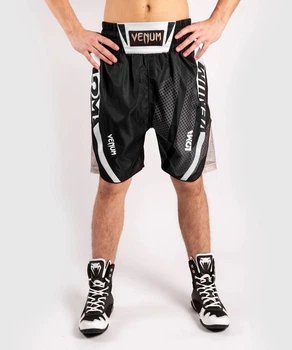 Шорти для боксу Venum Arrow Loma Sіgnature Collection Boxing Shorts Black White (VENUM-03952-108-XXS)