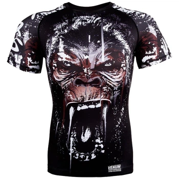 Рашгард Venum Gorilla Rashguard Short Sleeves Black (VENUM-03136-001-M)