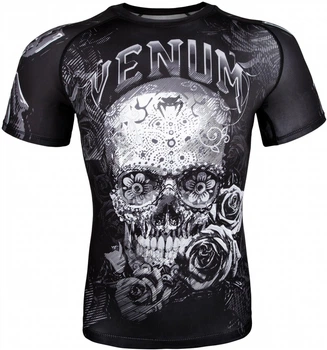 Рашгард Venum Santa Muerte 3.0 Rashguards Short Black White (VENUM-03530-108-XS)
