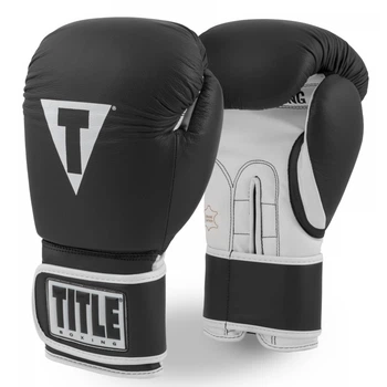 Боксерские перчатки TITLE Pro Style Leather Training Gloves 3.0 Black White (TVVTG3-BK-16 oz)