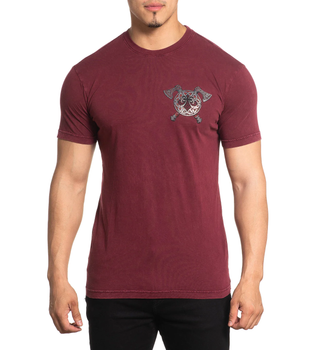 Футболка Affliction Norheim Tee Burgundy Lava Wash (A25042-XL)