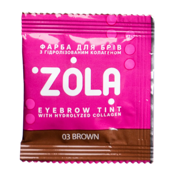 Краска для бровей с коллагеном в саше Zola Eyebrow Tint With Collagen №03 Brown 5 мл