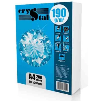 Бумага плотная А4 190 г/м² 200 листов CRYSTAL Картон / Ватман А4 для принтера