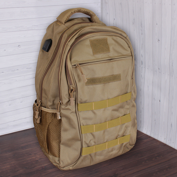 Зручний тактичний рюкзак у стилі мілітарі de esse 6836-khaki Хакі