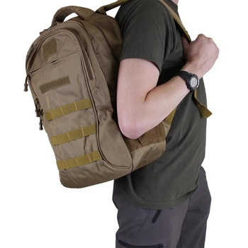 Зручний тактичний рюкзак в стилі мілітарі de esse 6836-POWER DIVISION-khaki Хакі