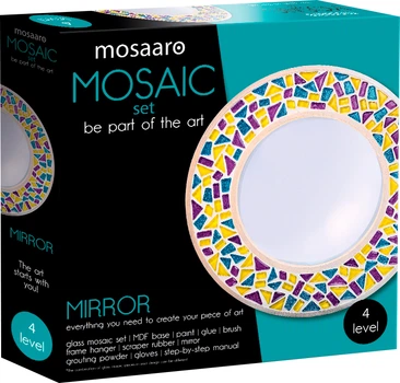 Стеклянная мозаика Mosaaro Зеркало Ø300 мм (MA4004)