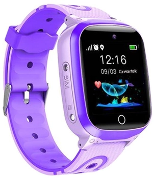Smartwatch dla dzieci z funkcją dzwonienia GOGPS ME K17 Fioletowy (K17PR)