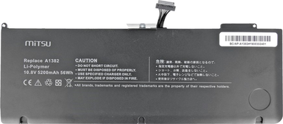 Bateria Mitsu do laptopów Apple 10,8 V 5200 mAh (5BM314)