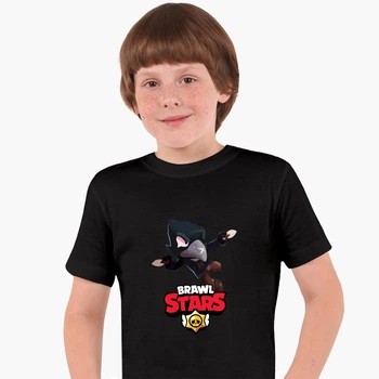 Детская футболка Бравл Старс Ворон (Brawl Stars Crow) (25186-1023) 158-164 см Хлопок Черный
