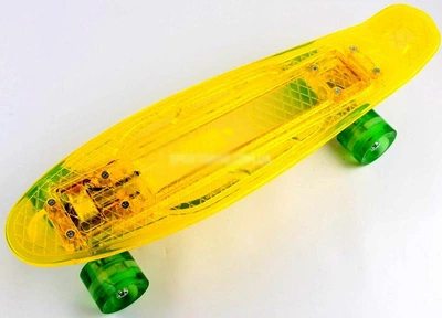 Скейт Пенни борд Penny board Side Light 22 Желтый