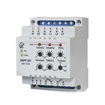 Трифазне реле контролю напруги і фаз 5A [NTRNP3010] РНПП-301 Новатек-Електро