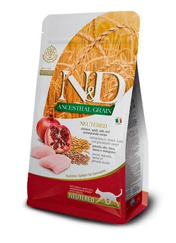 Низкозерновой сухой корм Farmina N&D LOW GRAIN для стерилизованных взрослых кошек c курицей и гранатом, 1.5 кг
