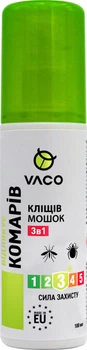 Спрей 3в1 Vaco от комаров клещей и мошек 100 мл (DV00034UA)