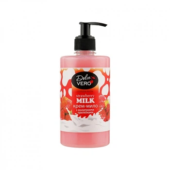 Жидкое мыло Dolce Vero Strawberry Milk с молочными протеинами 500 мл (4820091146915)