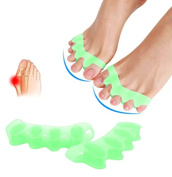 Силіконовий міжпальцевий коректор роздільник пальців Hallux Valgus Green