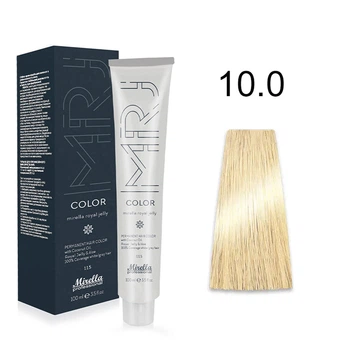 Краска для волос 10.0 платиновый блондин Royal Jelly Color Mirella 100 мл