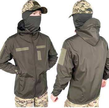 Куртка тактическая олива летняя soft shell, Тактическая водонепроницаемая куртка НГУ 52р.