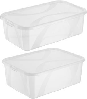 Ящик для хранения женской обуви RTH ARCO 34.4 x 20.2 x 10.6 см (7610859136442) + Ящик для хранения мужской обуви RTH ARCO 36.3 x 26.6 x 13.4 см (7610859136459)