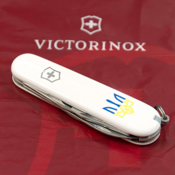 Ніж Victorinox Spartan Ukraine White "Тризуб Жовто-Блакитний" (1.3603.7_T0017u)