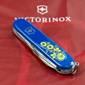 Нож Victorinox Spartan Ukraine Blue "Квіти" (1.3603.2_T1050u)