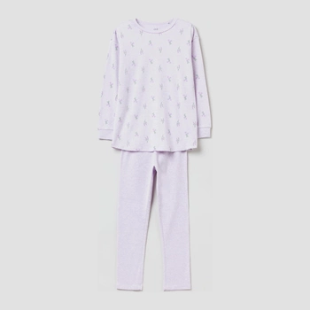 Піжама дитяча (футболка з довгими рукавами + штани) OVS 1630044 104 см Violet Melange (8052147518391)