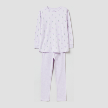 Піжама дитяча (футболка з довгими рукавами + штани) OVS 1630044 110 см Violet Melange (8052147518407)