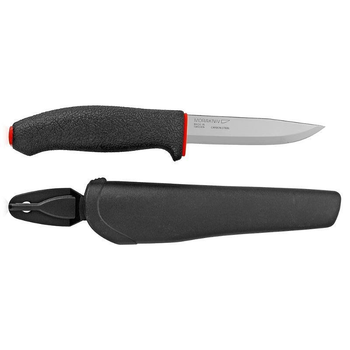 Нож Morakniv Basic 711 углеродная сталь черный / красный (MOR-11481)
