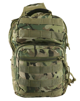Рюкзак тактичний однолямковий Kombat UK Mini Molle Recon Shoulder Bag 10л Мультикам (1000-kb-mmrsb-btp)