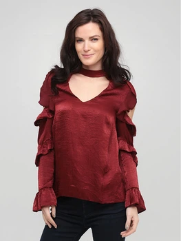 Блуза Lipsy AB150719-14 M (65514M) Бордовый