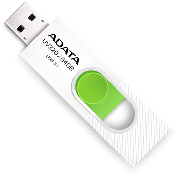 ADATA UV320 64GB USB 3.1 biało-zielony (AUV320-64G-RWHGN)
