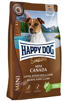 Сухой корм Happy Dog Sensible Mini Canada для собак мелких пород с лососем, кроликом и ягненком 4kg 61239